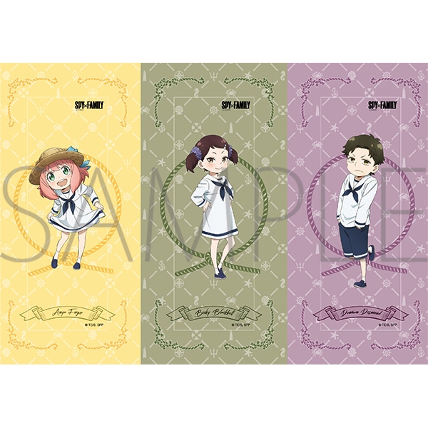 SPY×FAMILY クリアしおり3枚セット/アーニャ・ダミアン・ベッキー