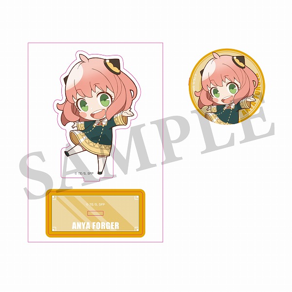 WIT×CLW アニメSPY×FAMILY SHOP アクリルスタンド&缶バッジセット　なごやかアーニャ