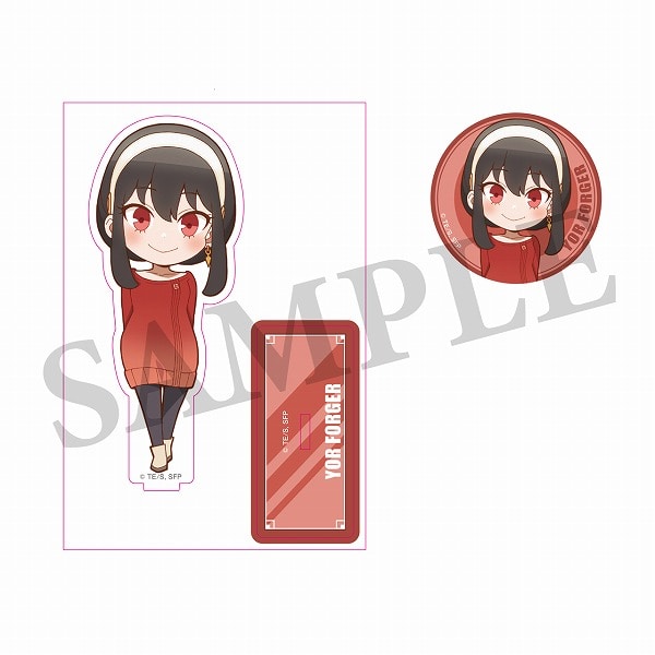 WIT×CLW アニメSPY×FAMILY SHOP アクリルスタンド&缶バッジセット　なごやかヨル