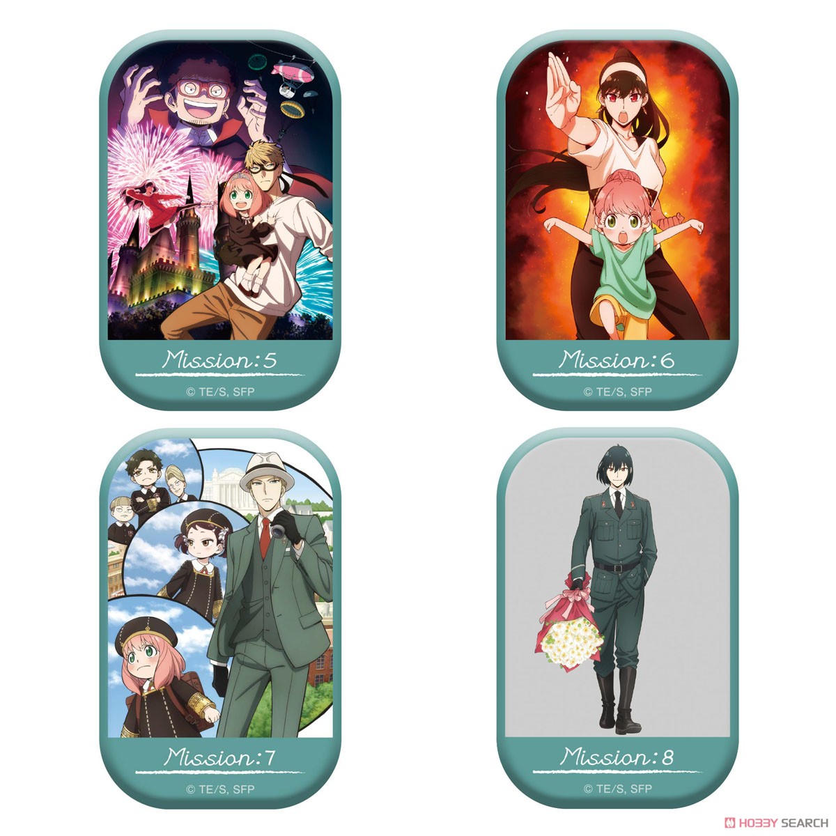 SPY×FAMILY スクエア缶バッジ MISSION：5～8