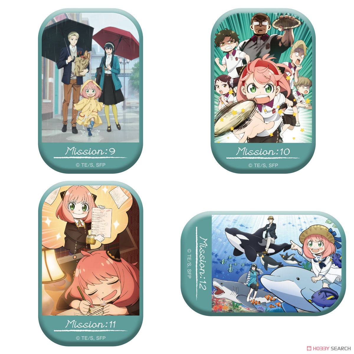 SPY×FAMILY スクエア缶バッジ MISSION：9～12