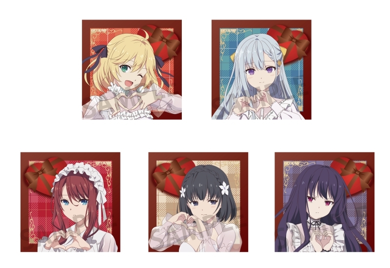 TV 転生王女と天才令嬢の魔法革命 トレーディングミニタオル valentine ver.